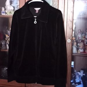 Women's black zip up sweater